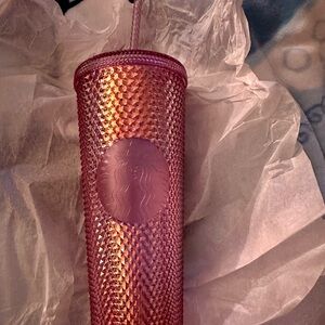 Starbucks Rose Gold Textured Tumbler
